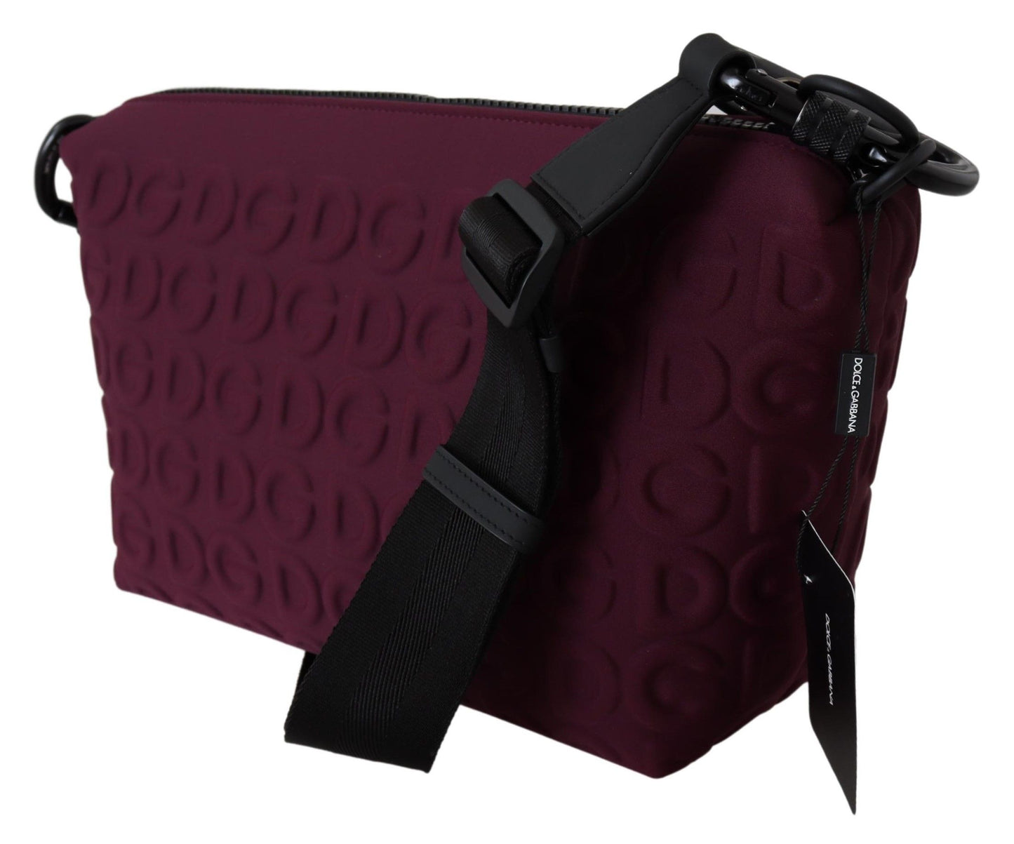 Chic Maroon Neoprene Crossbody Bag