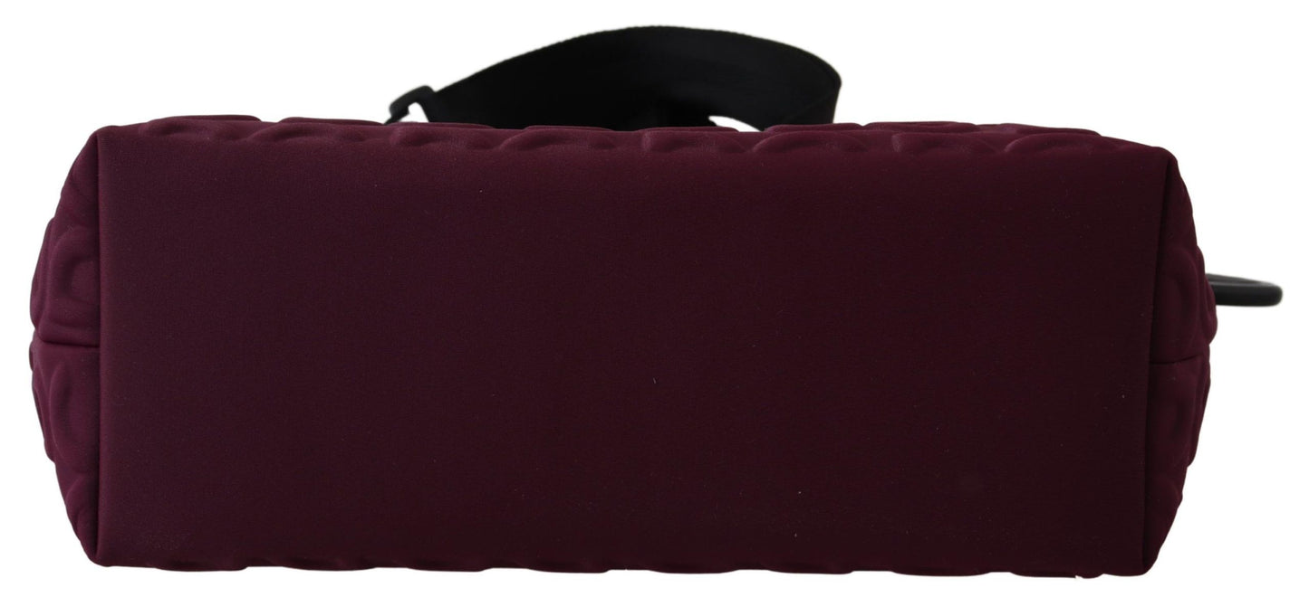 Chic Maroon Neoprene Crossbody Bag