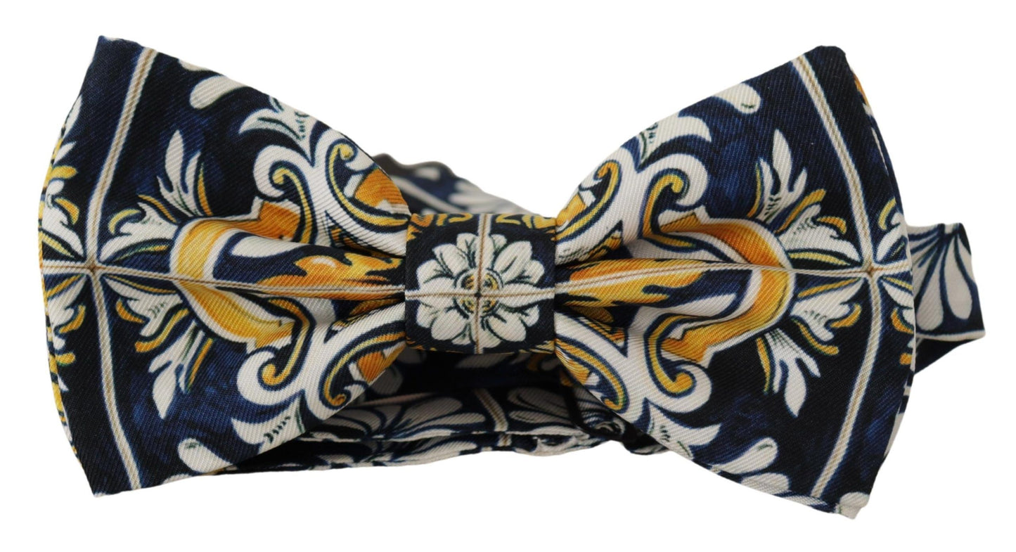 Exclusive Majolica Print Silk Bow Tie