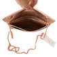 Elegant Rose Gold Leather Shoulder Bag