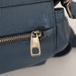 Elegant Blue Leather Work Bag