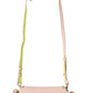 Elegant Leather Shoulder Flap Bag in Pink & Green
