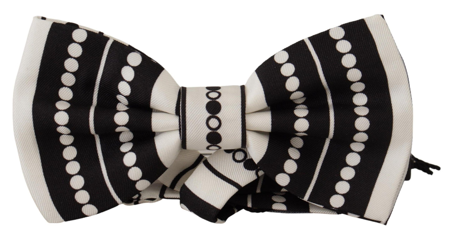 Elegant Polka Dot Silk Bow Tie