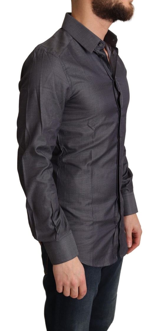 Elegant Slim Fit Striped Dress Shirt