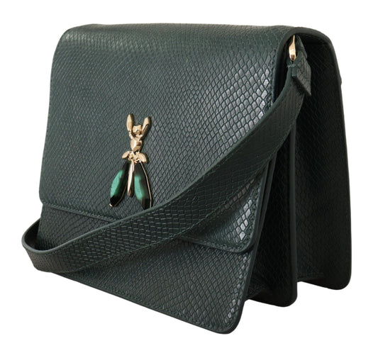 Elegant Green Leather Shoulder Bag