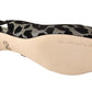 Silver Leopard Slingback Pumps