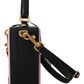 Chic Sequined Heart Floral Leather Box Bag