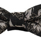 Elegant Black Fantasy Pattern Bow Tie