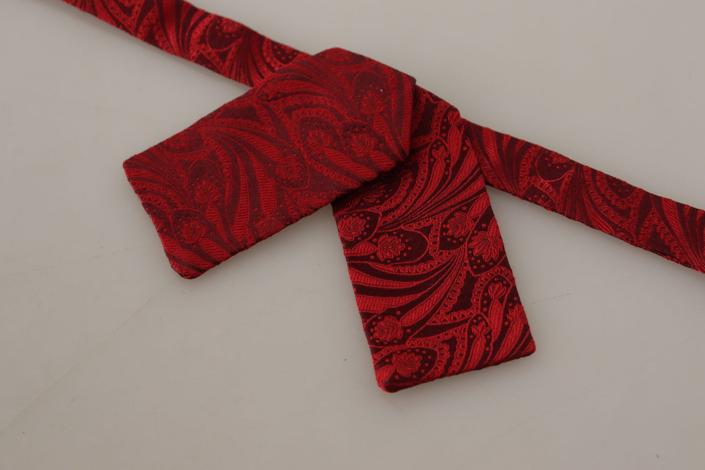 Elegant Silk Red Bow Tie