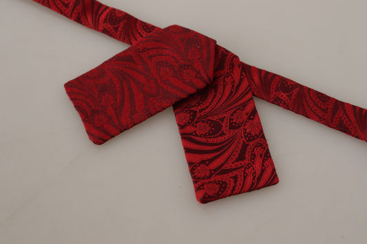 Elegant Silk Red Bow Tie