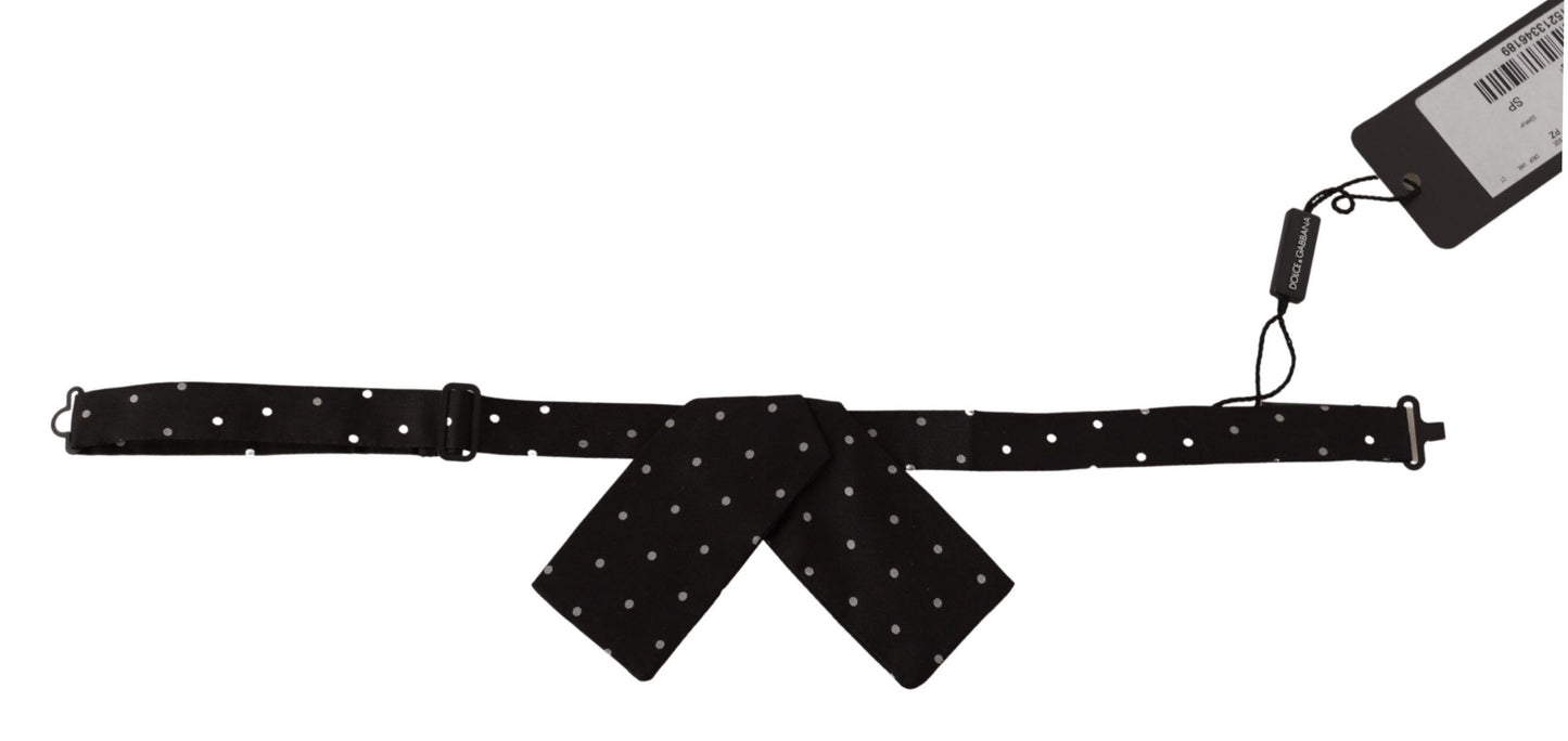 Elegant Polka Dot Silk Bow Tie