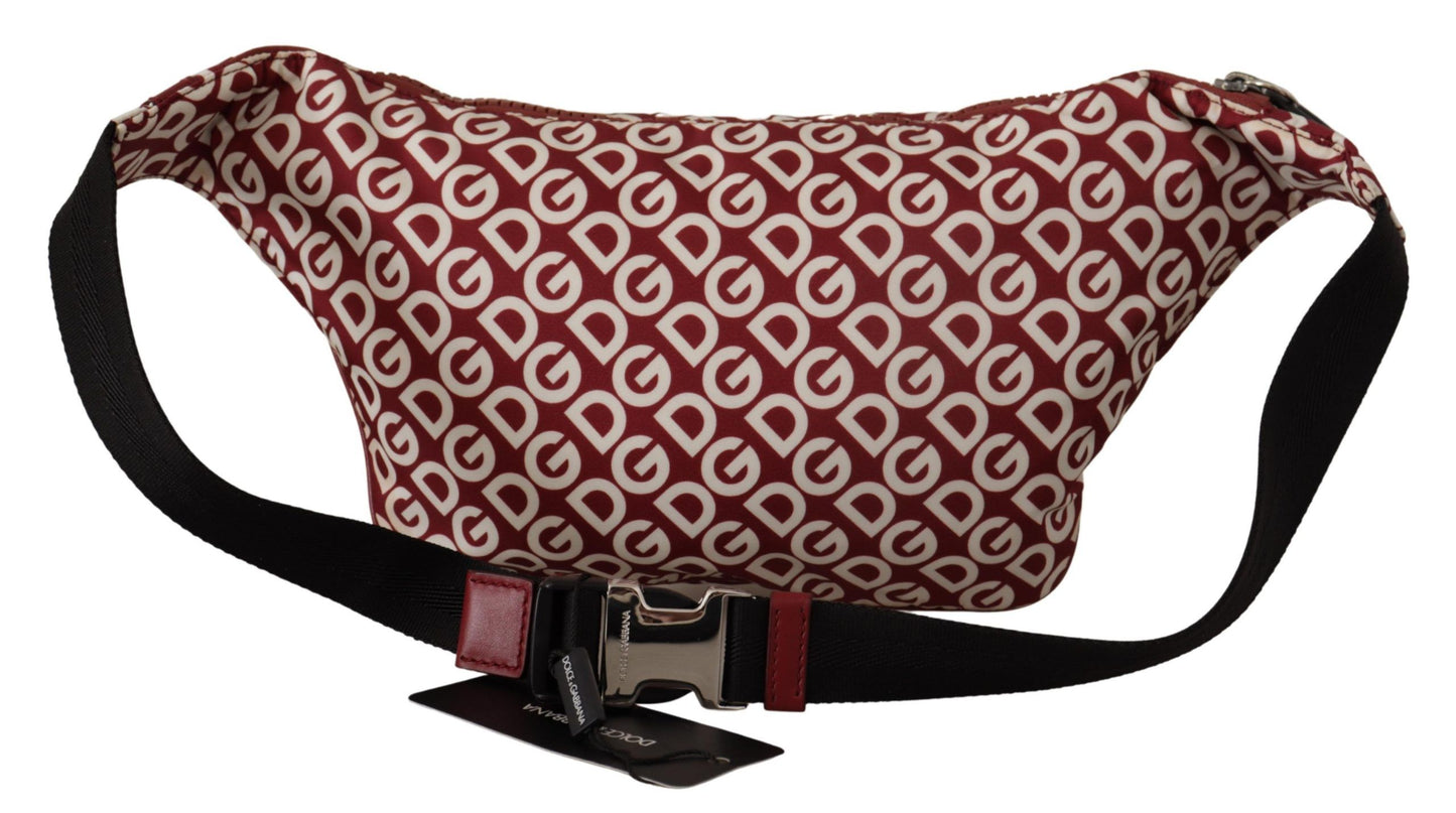 Glamorous Red Logo Waist Bag Fanny Pack