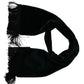 Elegant Dark Green Cotton Silk Men's Scarf