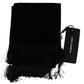 Elegant Dark Green Cotton Silk Men's Scarf