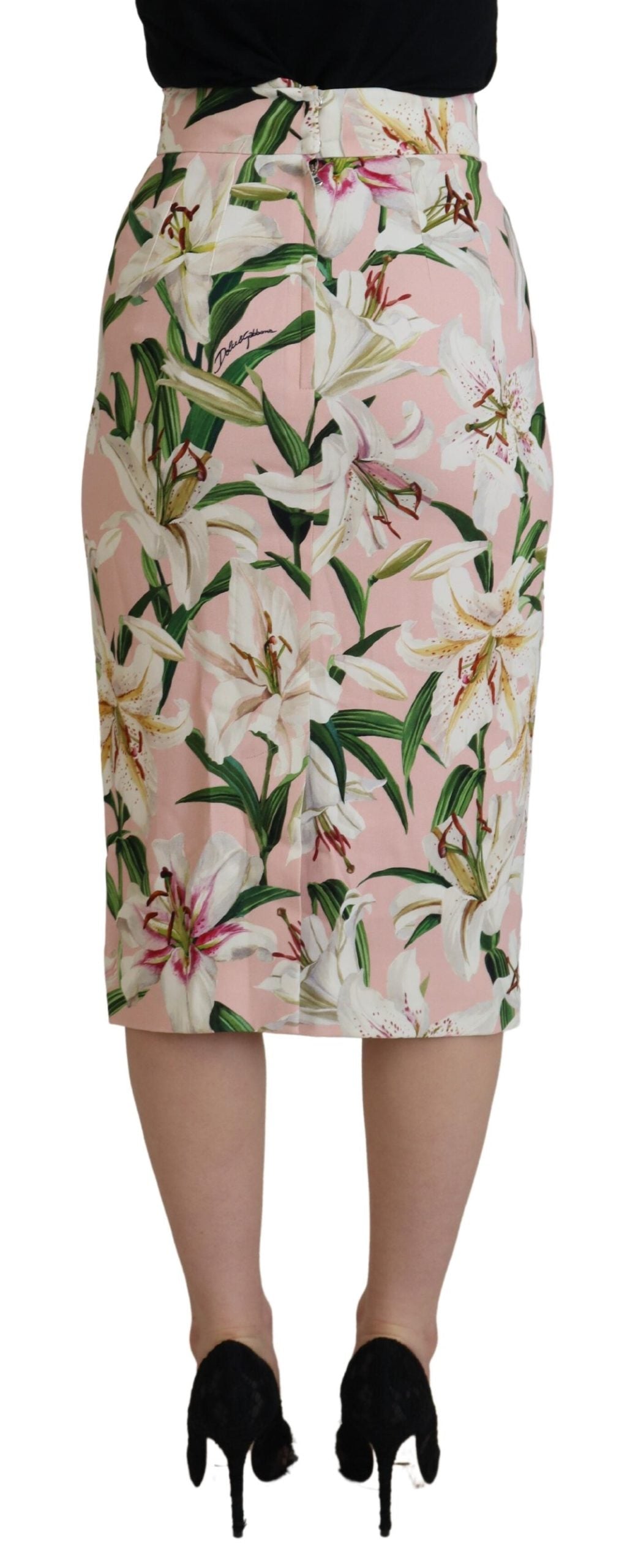 Elegant Floral Print Pencil Skirt