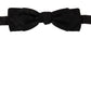 Elegant Black Silk Blend Bow Tie