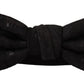 Elegant Black Silk Blend Bow Tie