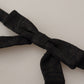 Elegant Black Silk Bow Tie