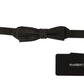 Elegant Silk Black Patterned Bow Tie