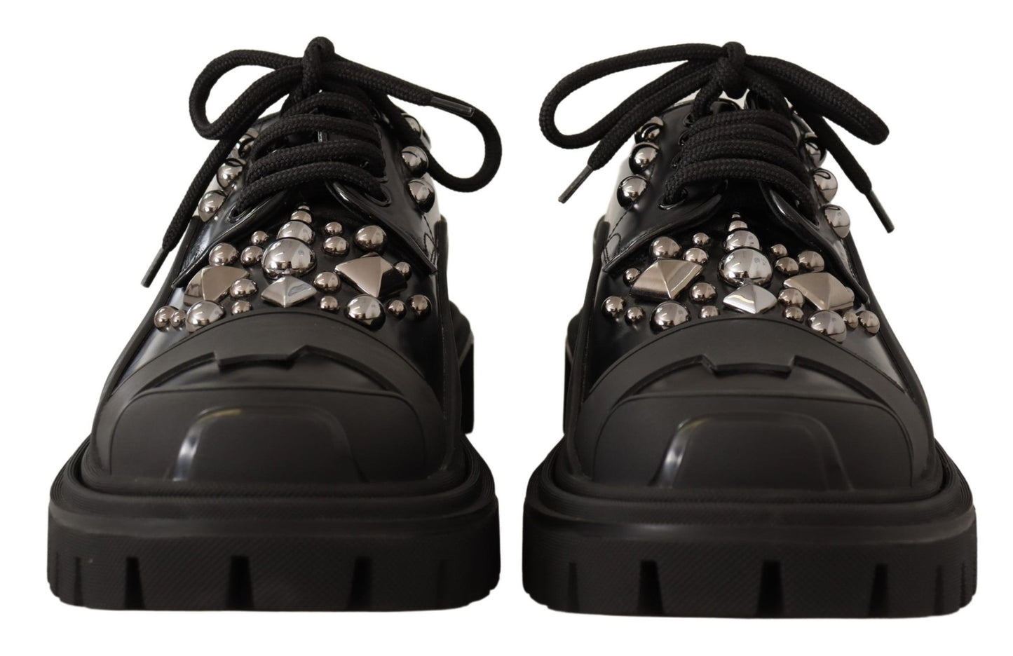 Sleek Studded Leather Sneakers