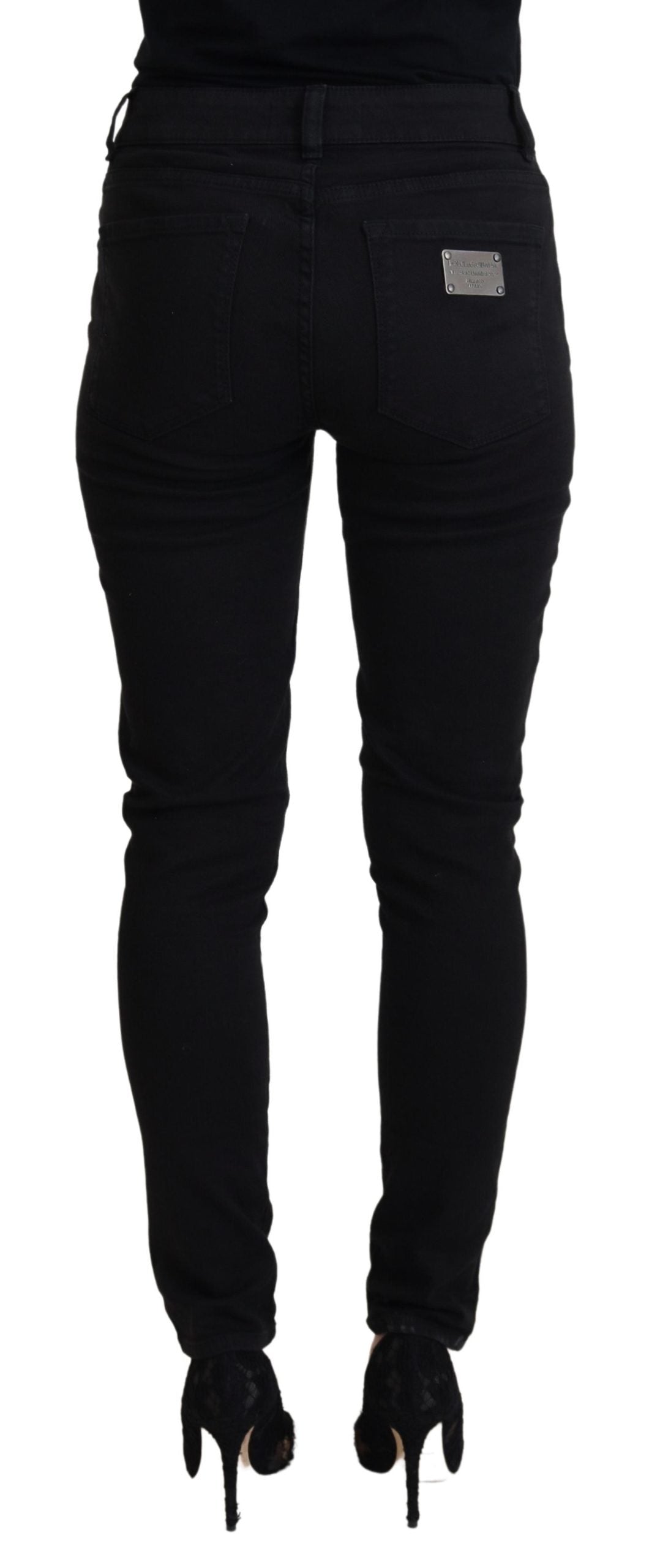 Elegant Black Denim Pants