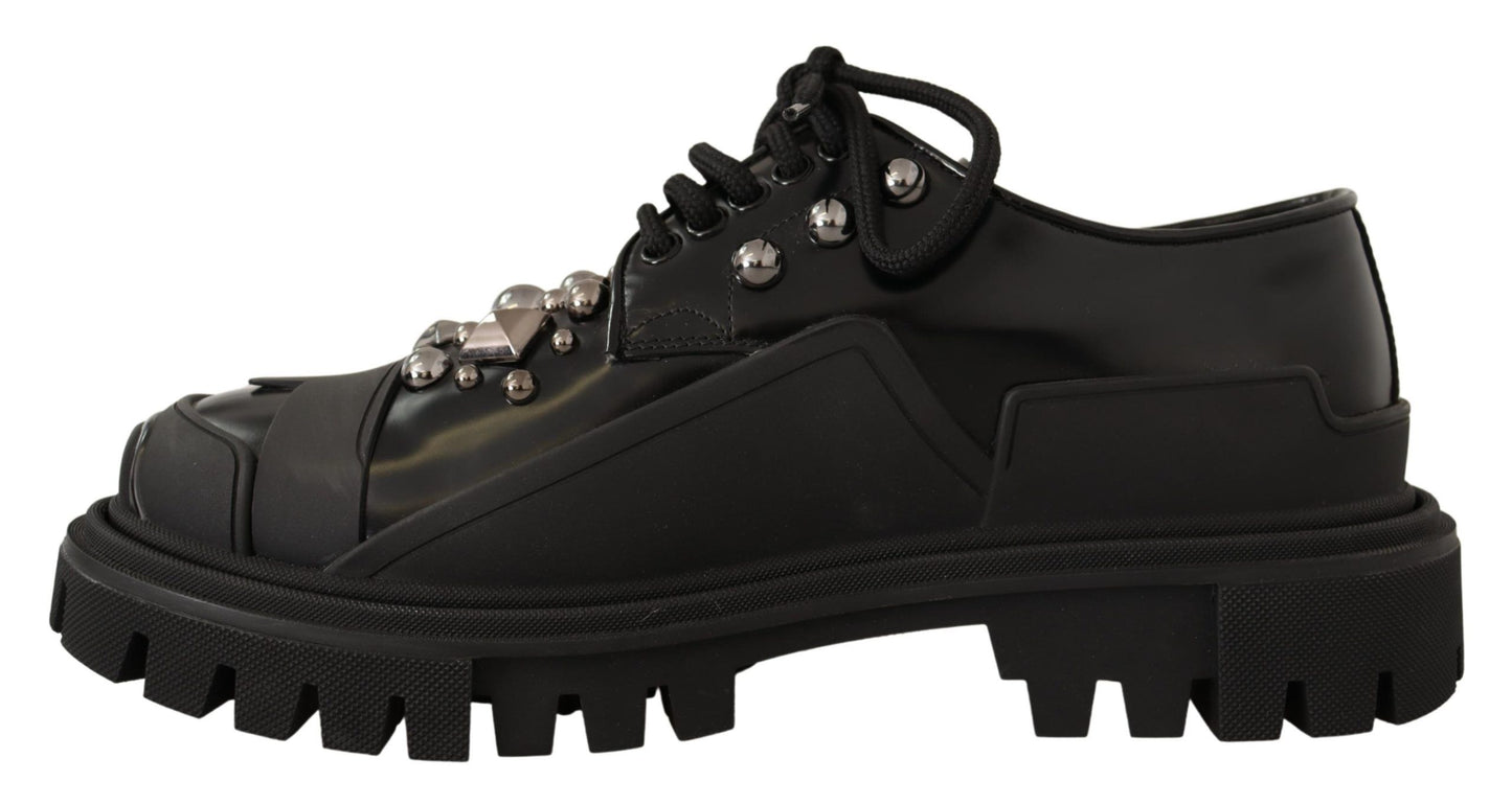 Sleek Studded Leather Sneakers