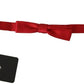 Silk Red Tied Bow Tie Classic Elegance