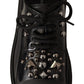Sleek Studded Leather Sneakers