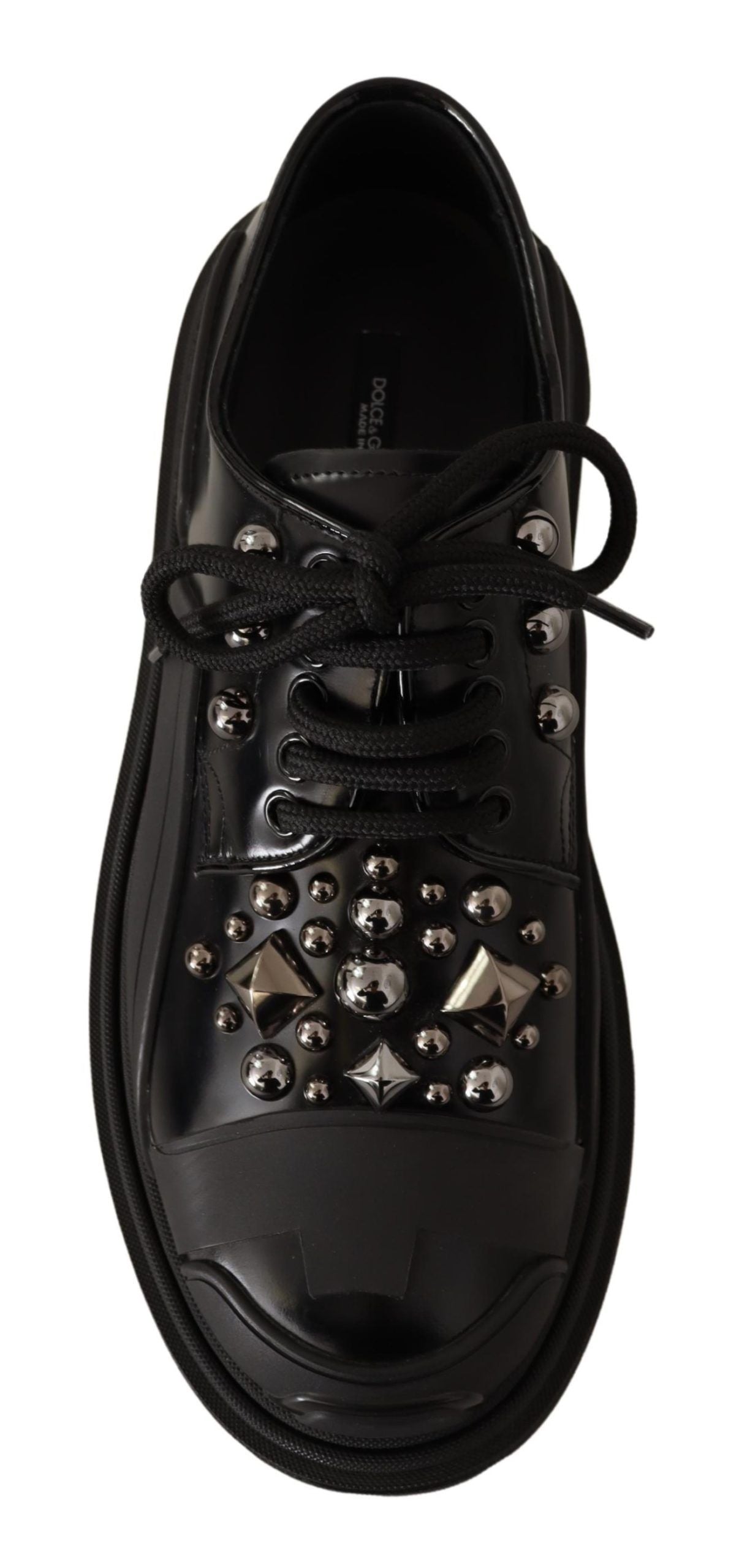 Sleek Studded Leather Sneakers