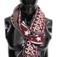 Elegant Maroon Fringed Wool Scarf