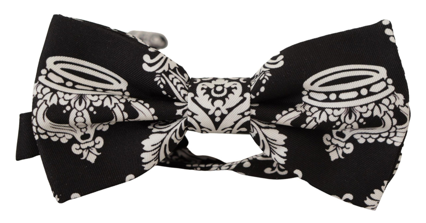 Elegant Black Silk Bow Tie