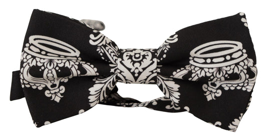 Elegant Black Silk Bow Tie