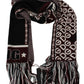 Elegant Maroon Fringed Wool Scarf