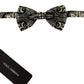 Elegant Black Silk Bow Tie