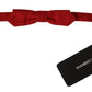Elegant Red Silk Bow Tie