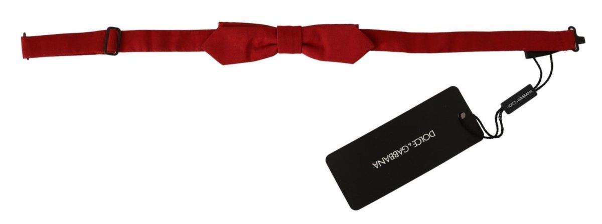 Elegant Red Silk Bow Tie