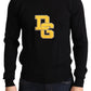 Black Yellow DG Logo Knitted Wool Pullover Sweater