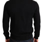 Black Yellow DG Logo Knitted Wool Pullover Sweater