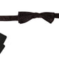 Elegant Silk Brown Dotted Bow Tie