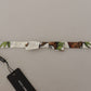 Elegant White Silk Patterned Bow Tie