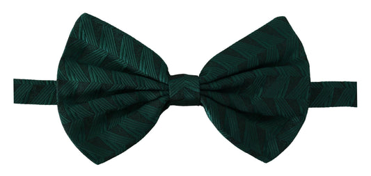 Elegant Silk Emerald Bow Tie