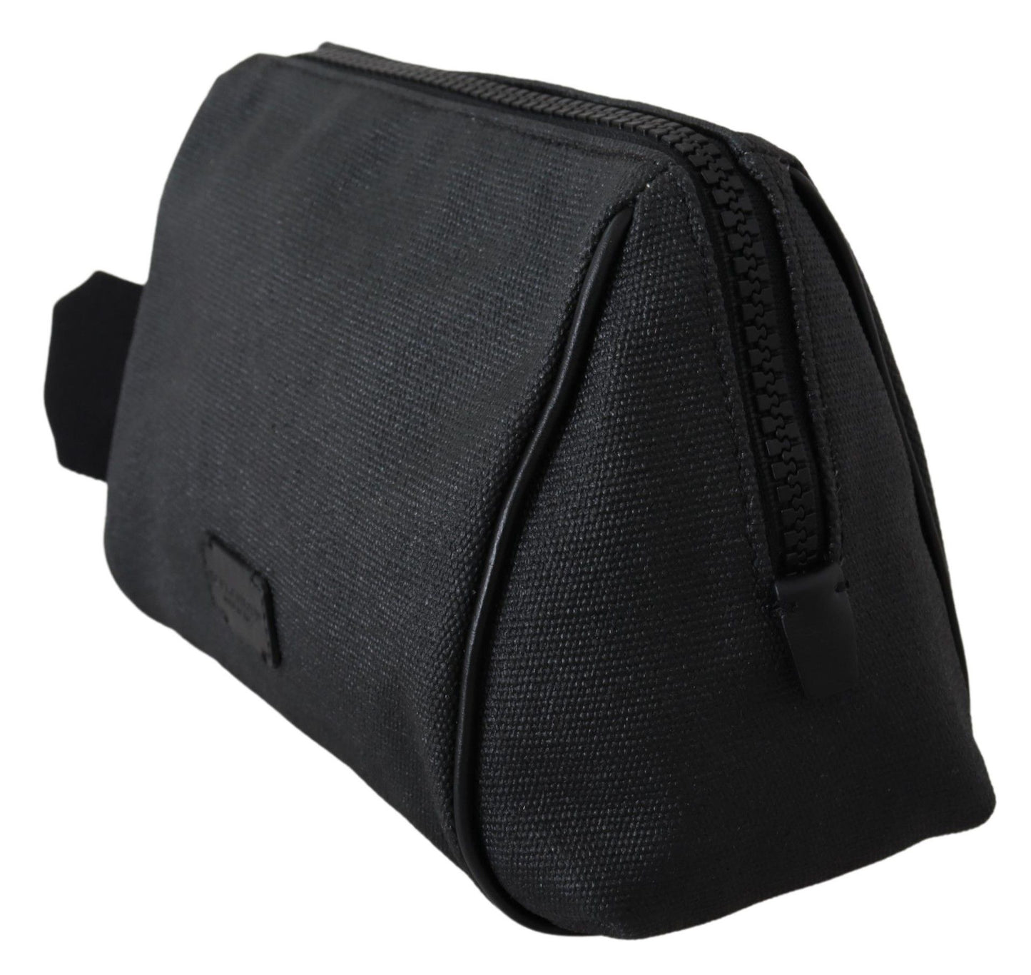 Elegant Black Canvas Mini Pouch Bag