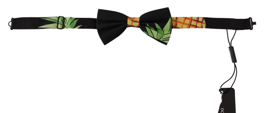 Elegant Black Silk Bow Tie