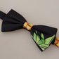 Elegant Black Silk Bow Tie