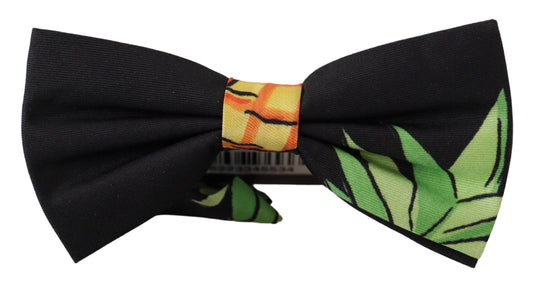 Elegant Black Silk Bow Tie