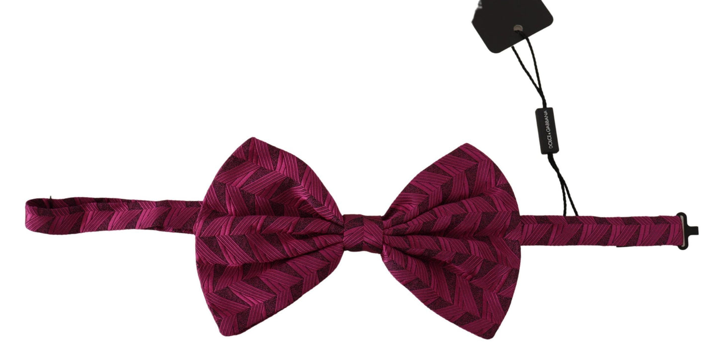 Elegant Pink Silk Bow Tie