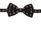Elegant Black Silk Crown Pattern Bow Tie