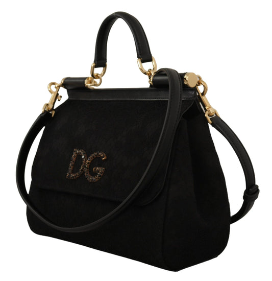 Elegant Sicily Shoulder Bag in Black