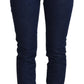 Blue Cotton Skinny High Waist Denim Jeans