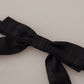Elegant Silk Black Bow Tie